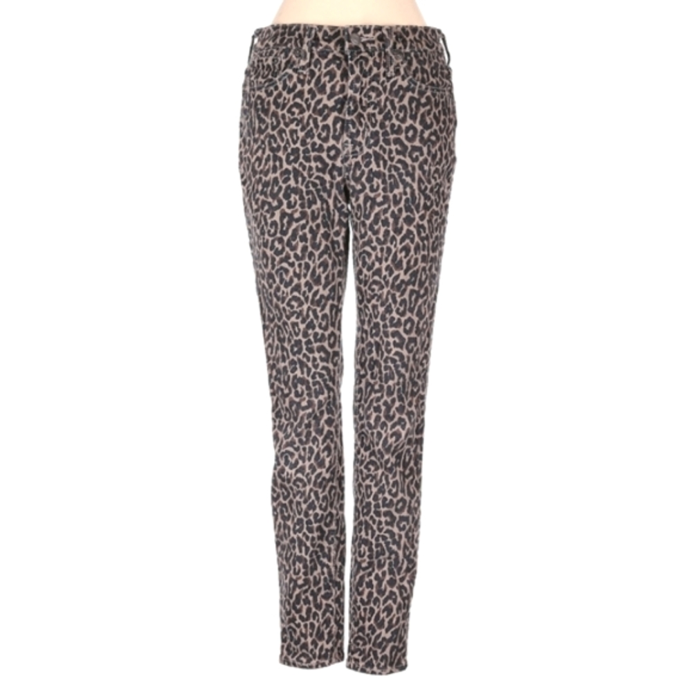 J. crew animal print Toothpick jeans